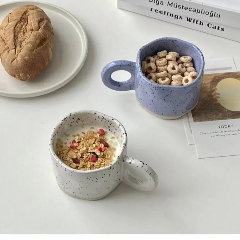 Speckled Ceramic Mugs – Handcrafted and Colorful Design