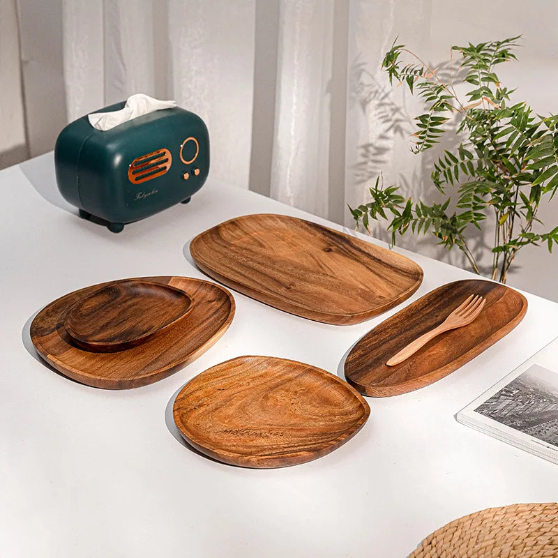 Irregular Oval Wooden Trays – Natural Services and Decorations