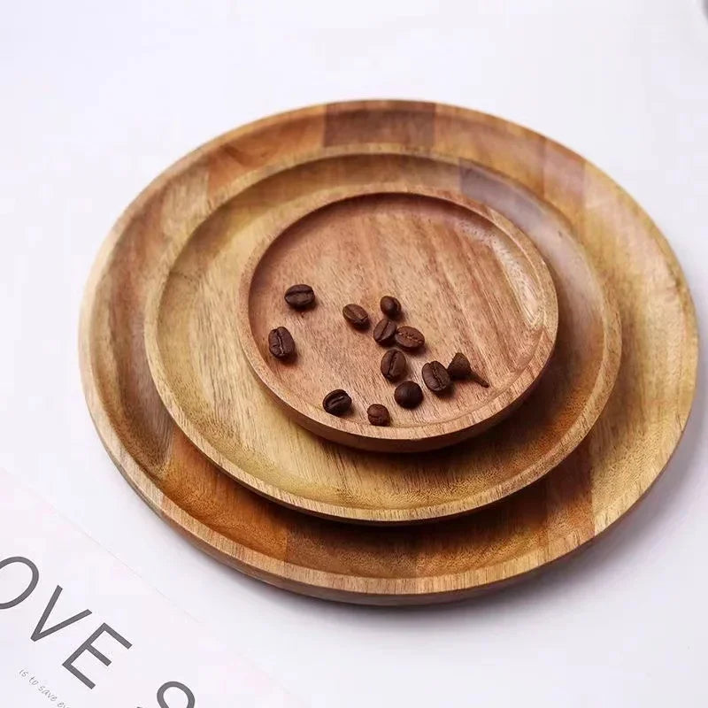 Round wooden trays – Natural and clean style 