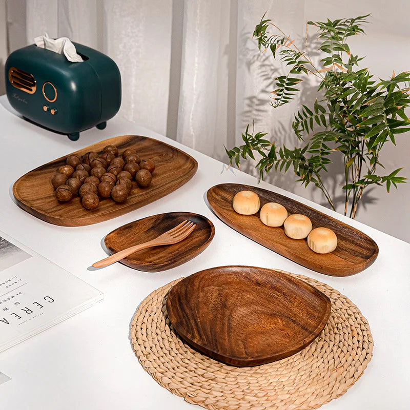 Irregular Oval Wooden Trays – Natural Services and Decorations