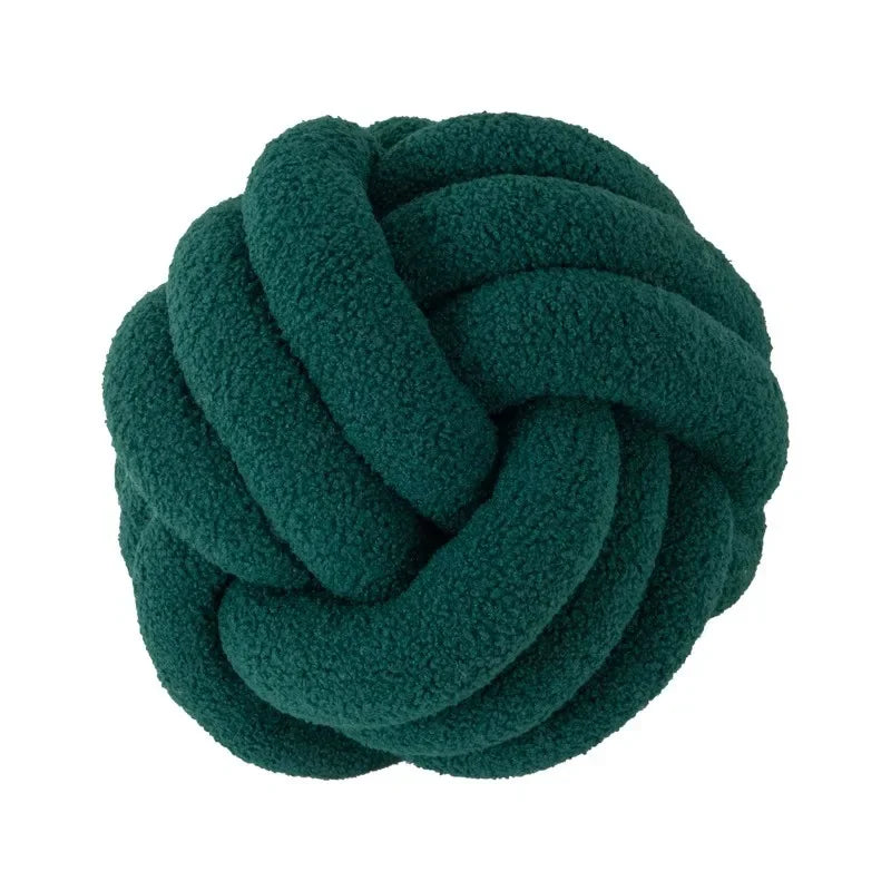 Knotted ball-shaped cushion