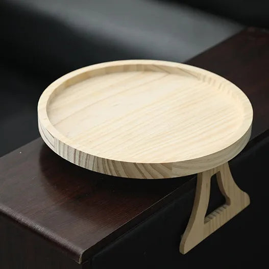 Clip-on sofa tray – Natural wood