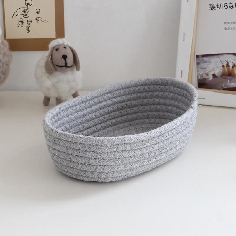 Paniers de rangement en corde de coton – Style nordique