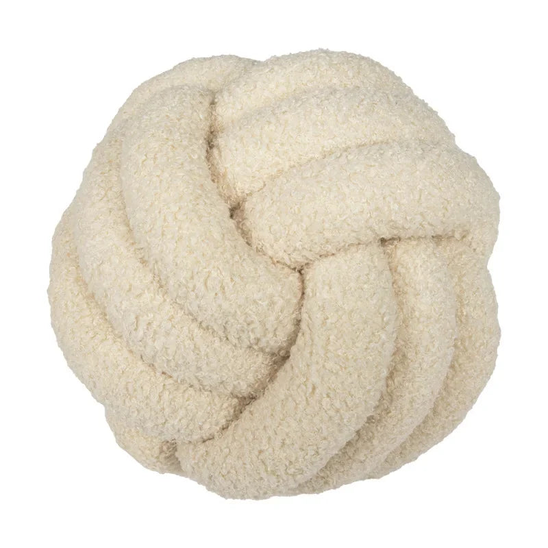Knotted ball-shaped cushion