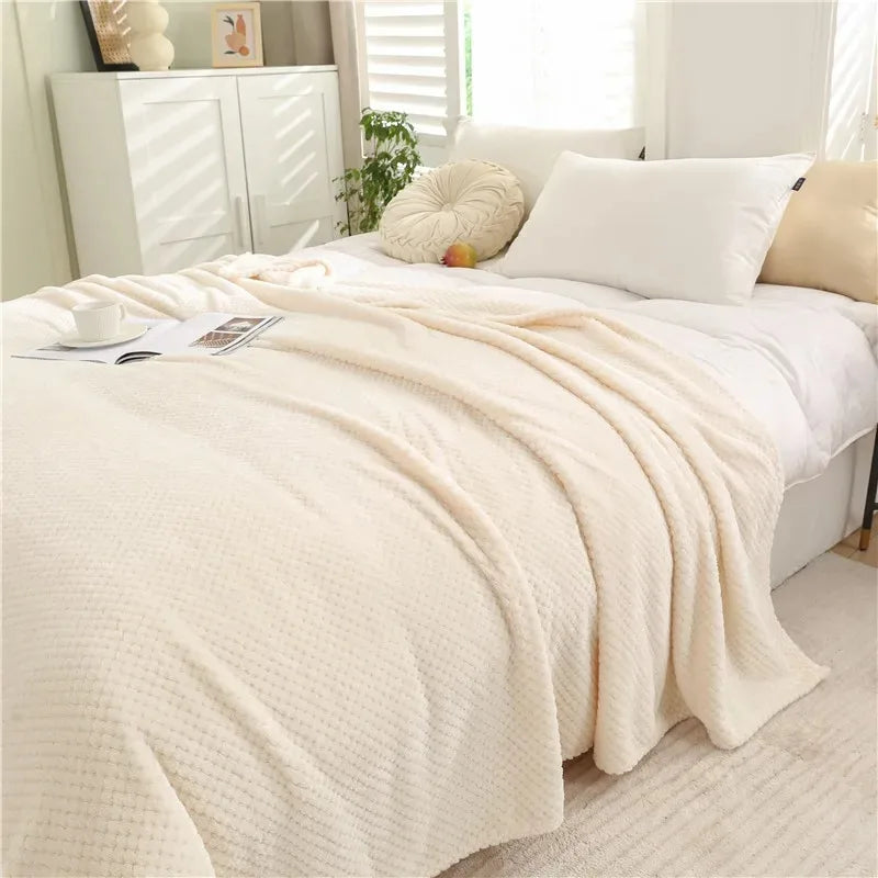 Ultra soft beige blanket