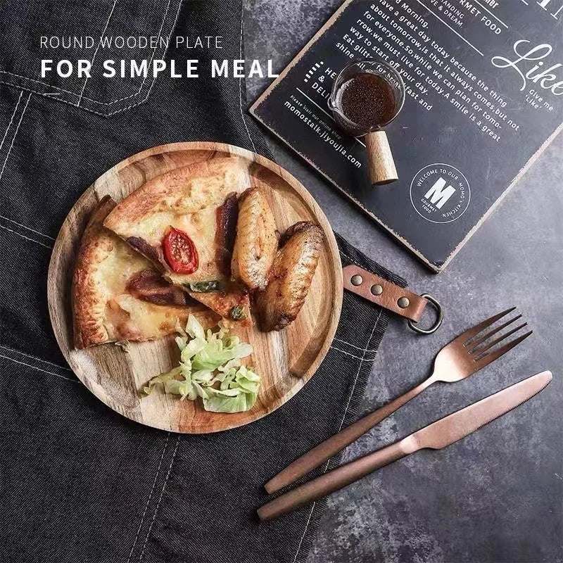 Round wooden trays – Natural and clean style 