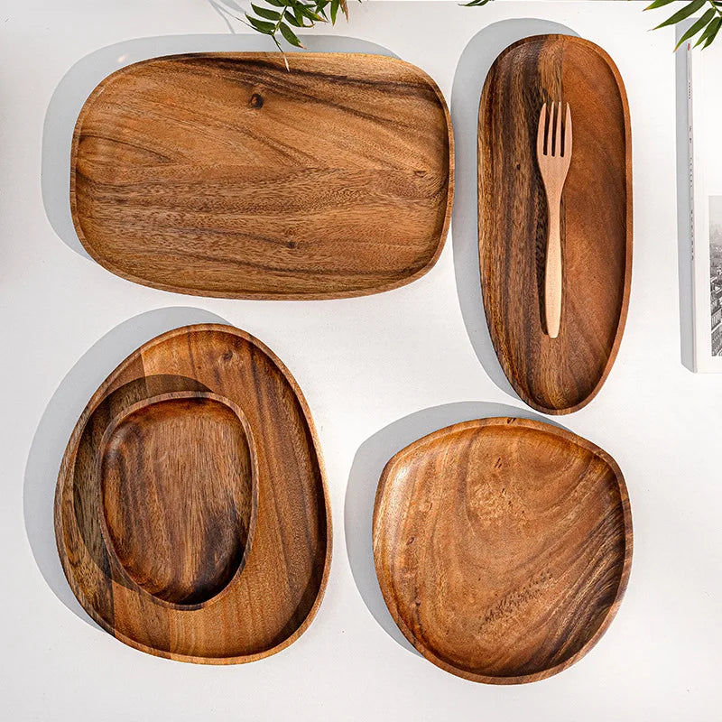 Irregular Oval Wooden Trays – Natural Services and Decorations
