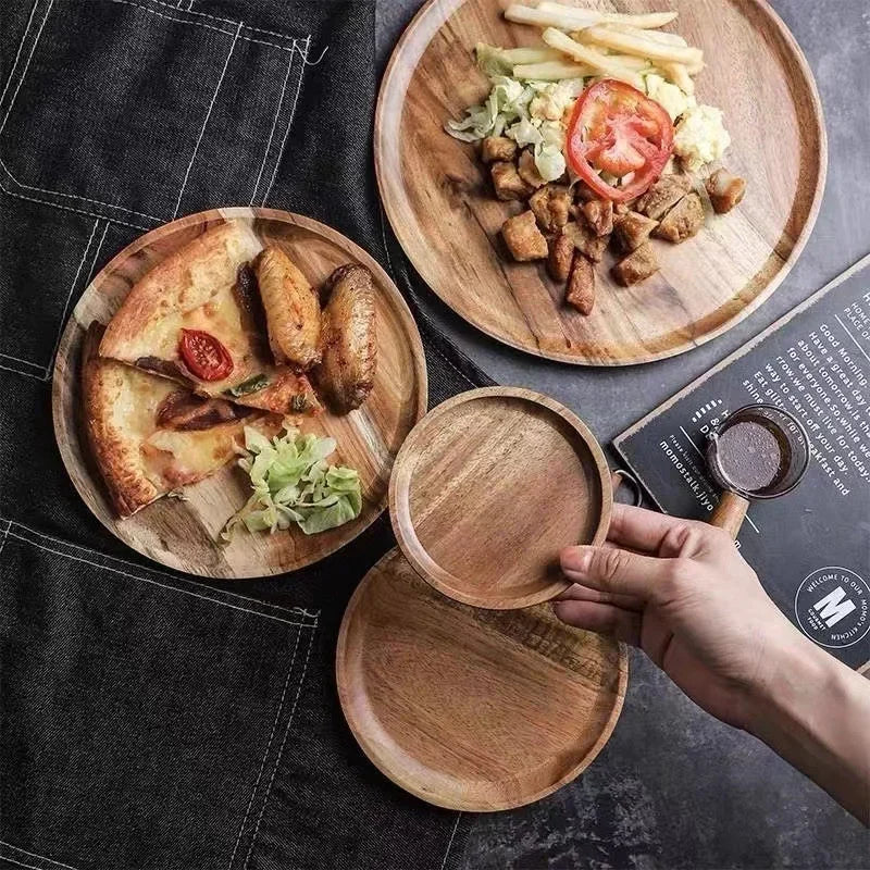 Round wooden trays – Natural and clean style 