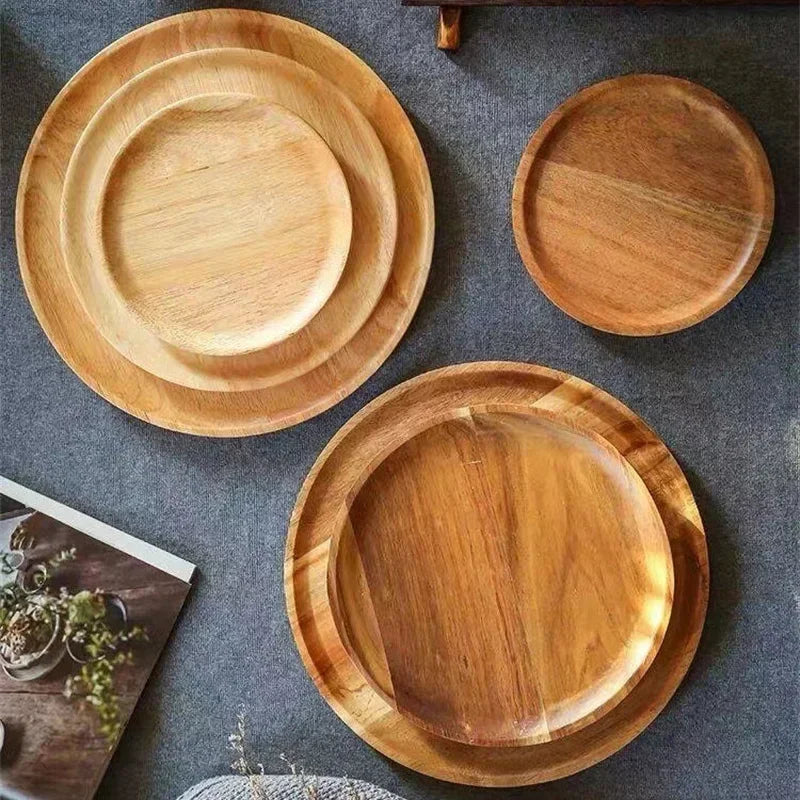 Round wooden trays – Natural and clean style 