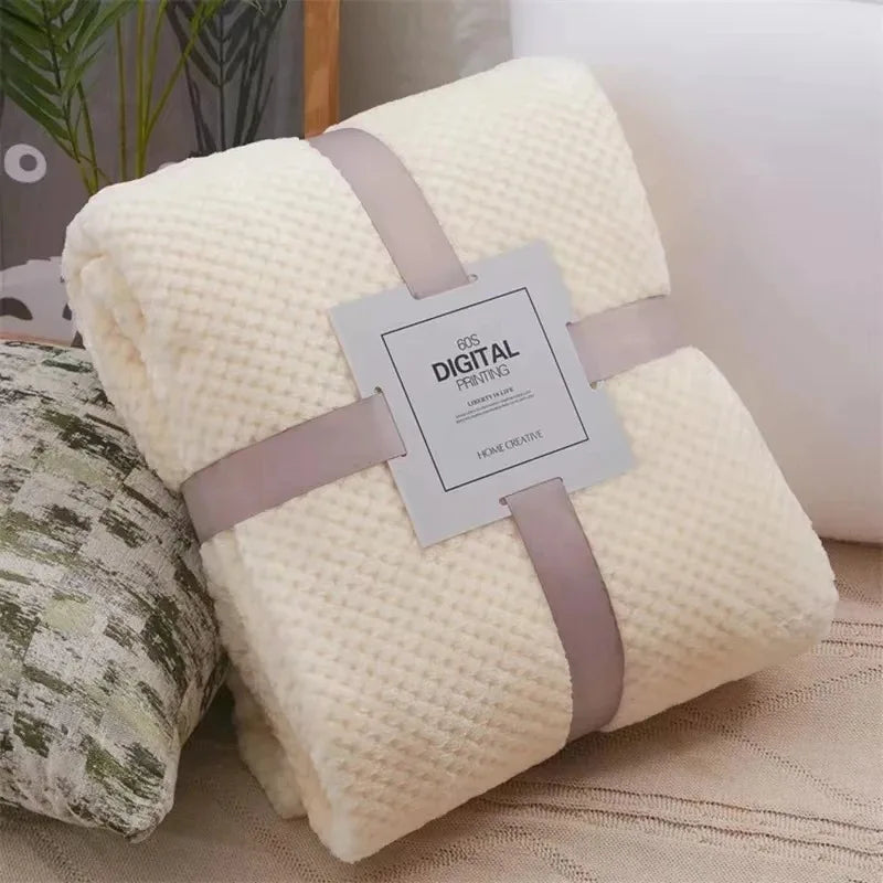Ultra soft beige blanket