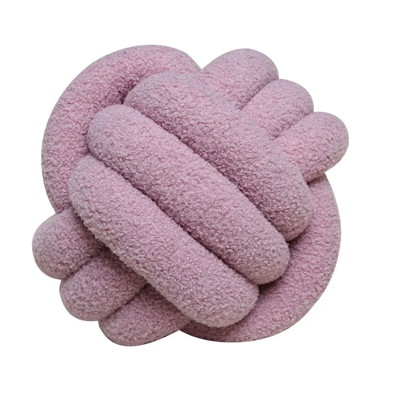 Knotted ball-shaped cushion