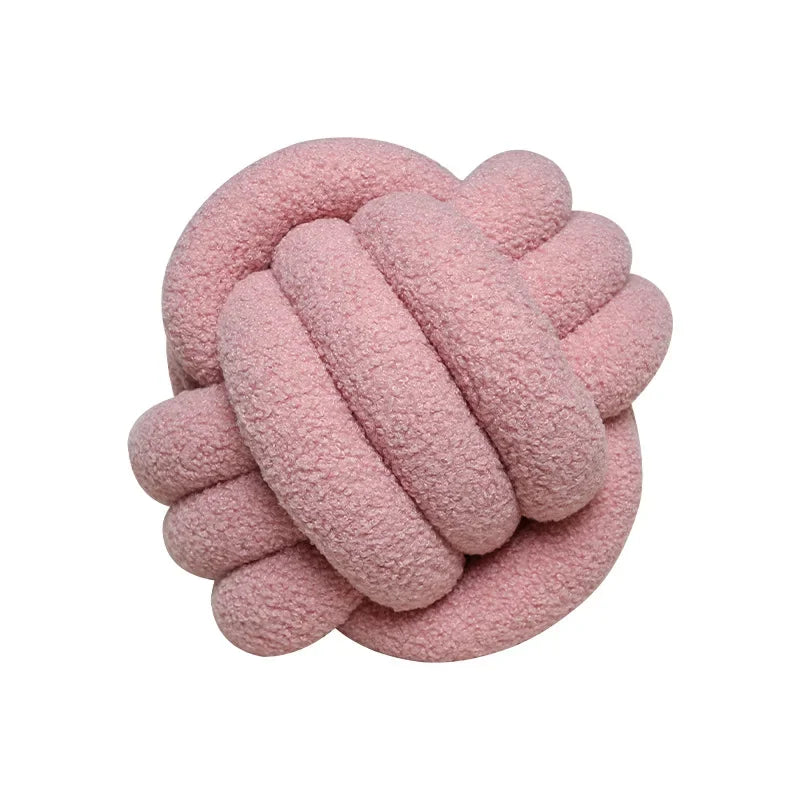 Knotted ball-shaped cushion